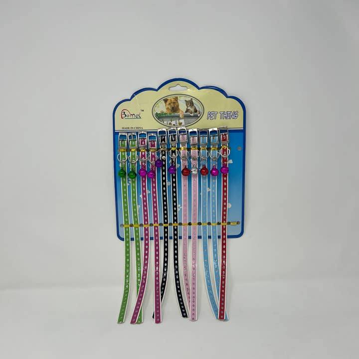 USA HomeMax - Wholesale Pet Collar - Cat - Cat Collar w/ Bell on Display Card Assorted Colors0