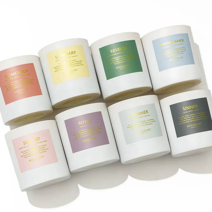 Moodcast Fragrance Co. - Wholesale Jar/Filled Candle - Coconut Wax Candle - Persona - Jetsetter - 8 oz Glass Jar