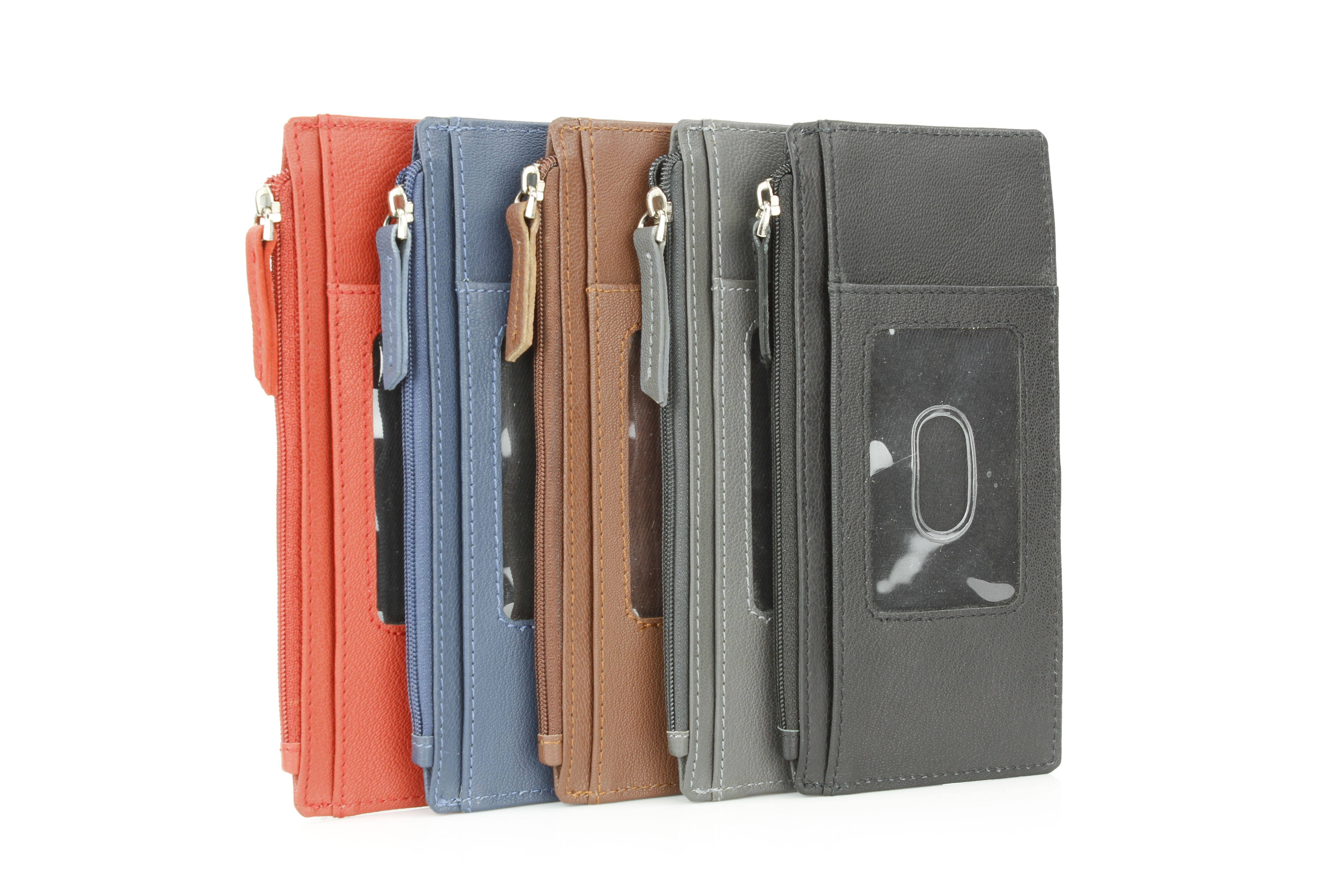 Leather Impressions Inc – Großhandel Kartenetui – Damen – Lange Lederkartenbörse mit Druckknopfverschluss RB LW 21 100322