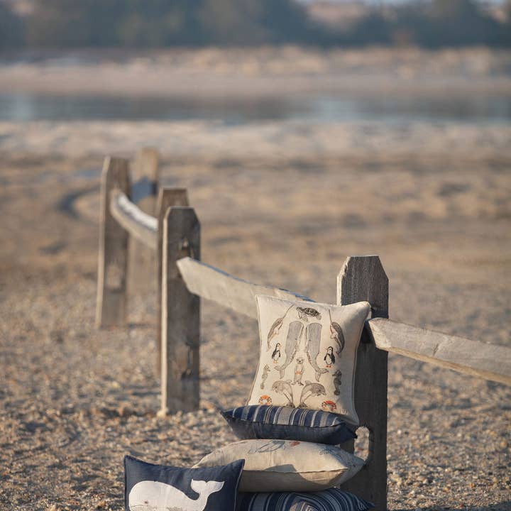 Coral & Tusk – Engroshandel Pyntepude – Whale Applikation Pude3