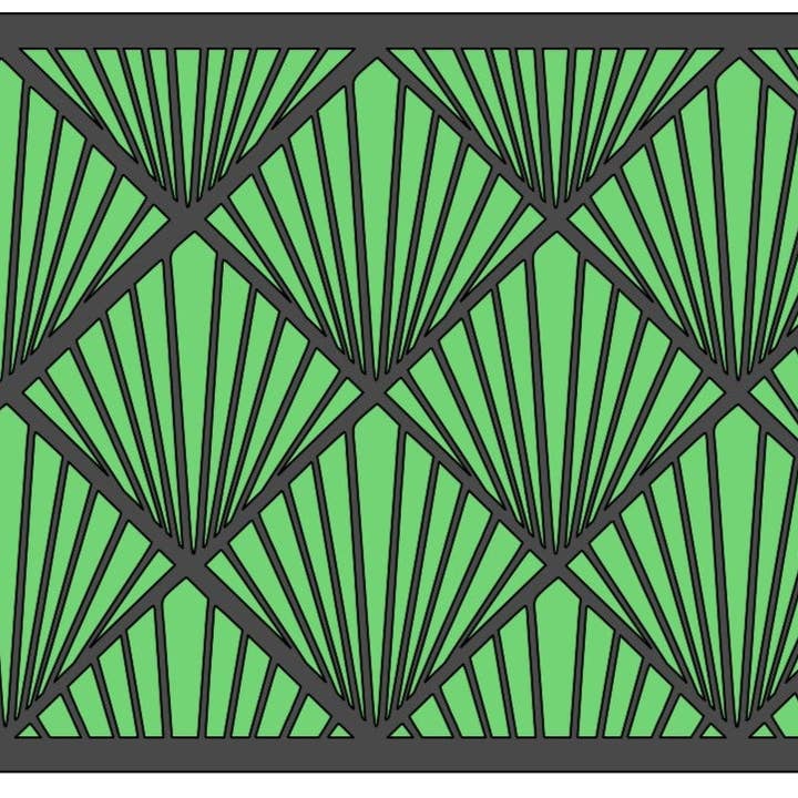 Pochoir carré Art Déco pour la vente par Belle Stencils