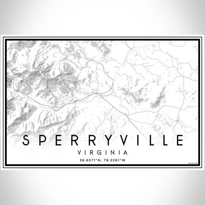 JACE.design - Wholesale Art Print - Sperryville VA Map Print Classic4