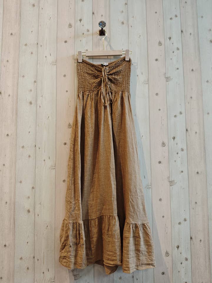 Linen & More - Wholesale Dress - Women's - REF 72139 100% LINEN WORD OF HONOR DRESS