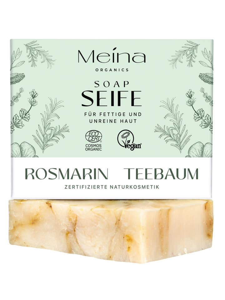 Seife mit Rosmarin und Teebaum für den Großhandel von Meina Organics