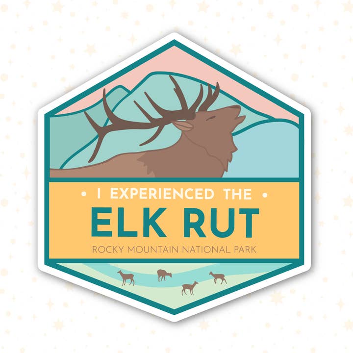 Elk Rut Wildlife Sticker - Rocky Mountain National Park for wholesale by The Wanderful Soul