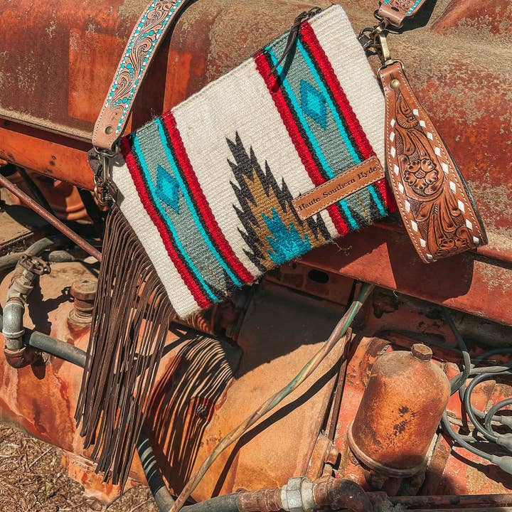 Haute Southern Hyde - Wholesale Crossbody Bag - Women's - The Santa Cruz Leather Tooled Purse