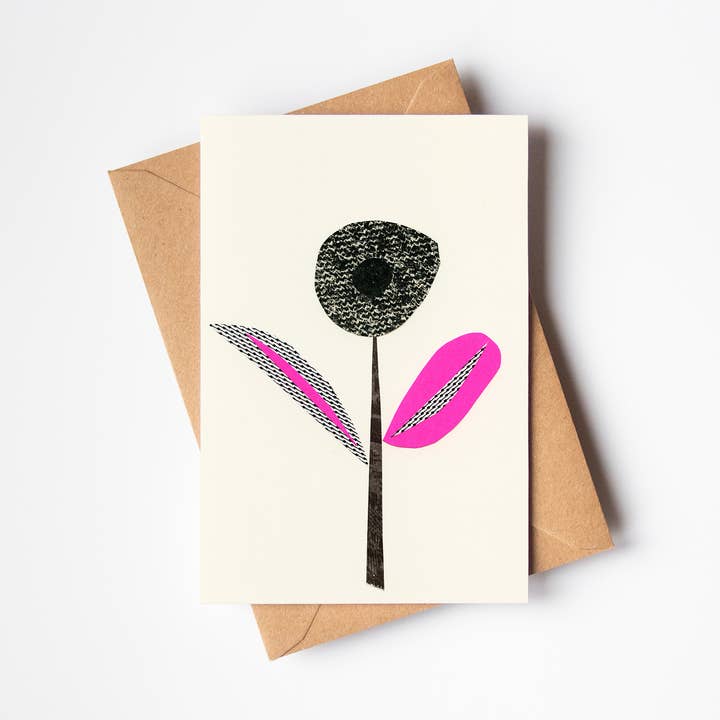 Carte de vœux Fleur Abstraite I pour la vente par Cassia Beck