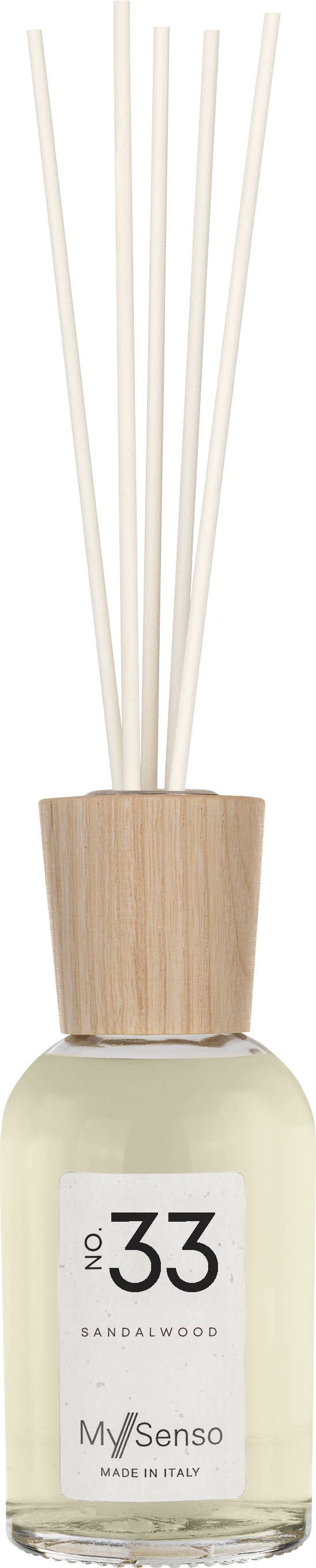 MySenso - Vendita all'ingrosso Diffusori a lamella - Profumo Ambiente 100ml N°33 Sandalwood, fragranza italiana2