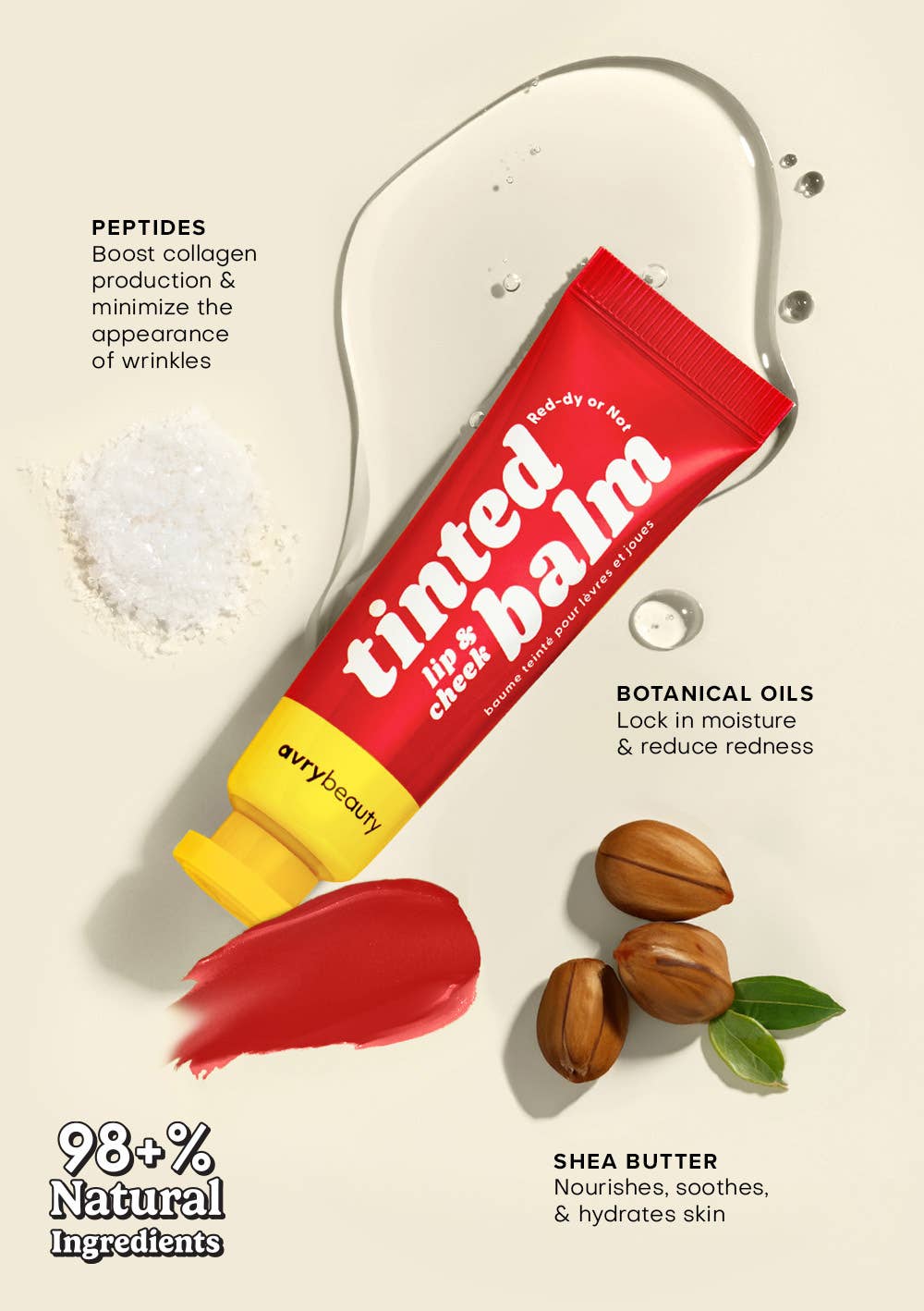 AvryBeauty - Venta al por mayor Pintalabios - Bálsamo Tintado para Labios y Mejillas - Red-dy or Not9