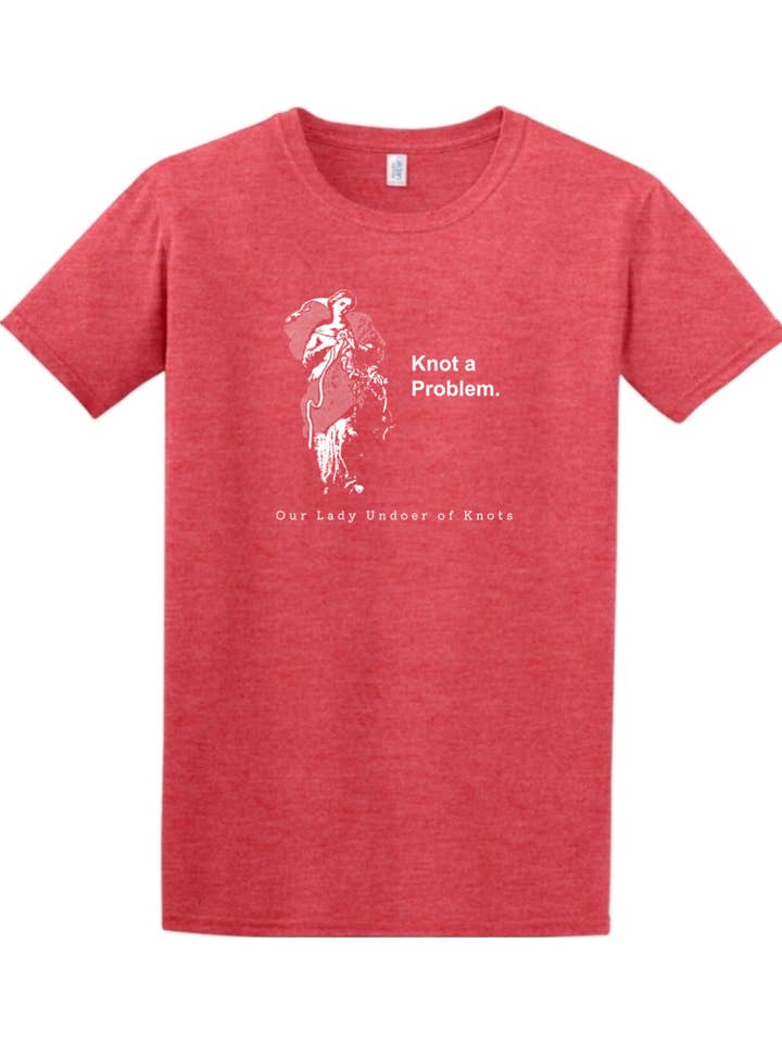 Knot a Problem - Our Lady Undoer of Knots Adult T-shirt for wholesale by Sock Religious