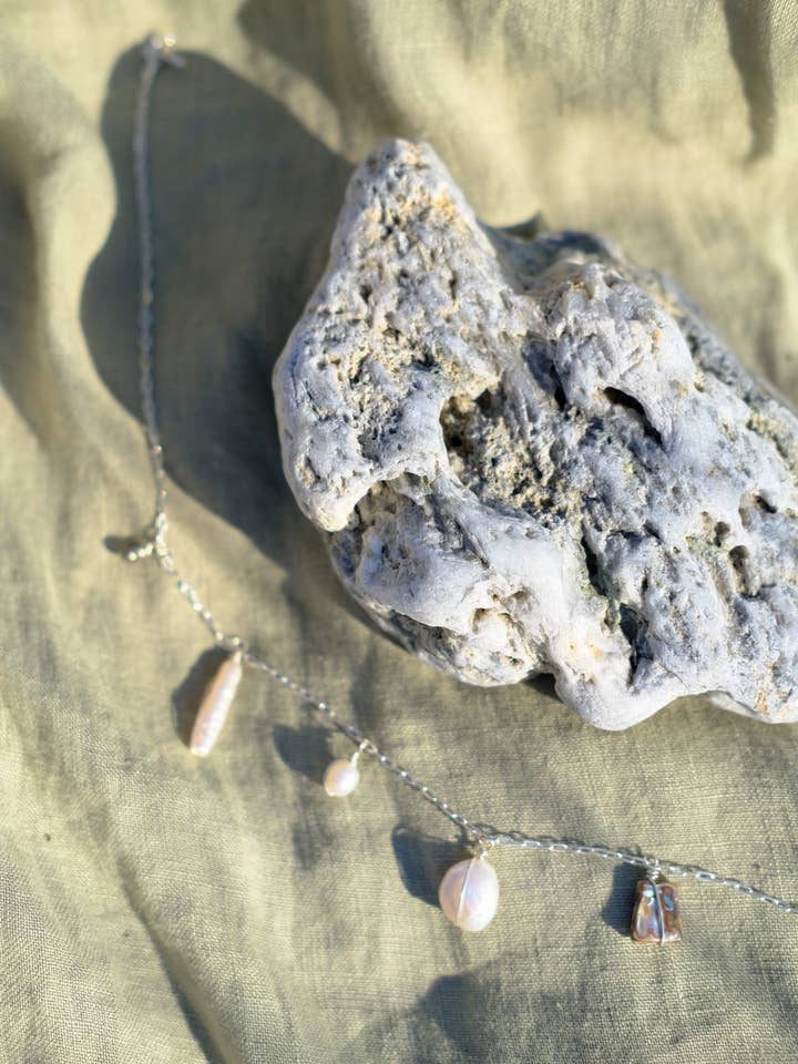 The Silver Glimmer Necklace for wholesale by Wild Sol Jewelry