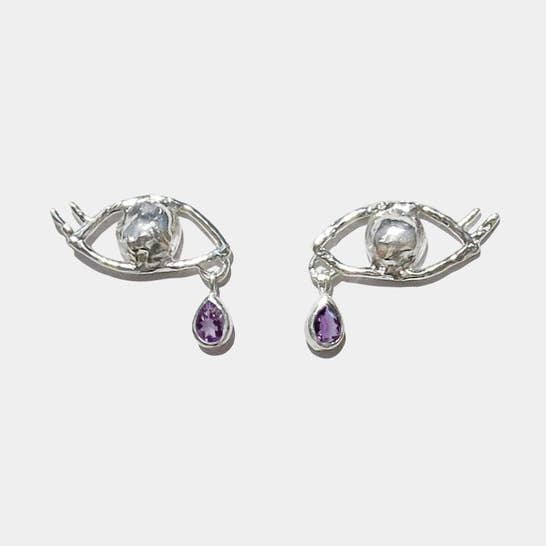 Cecie Amethyst oorbellen voor wholesale door Beatriz Jardinha