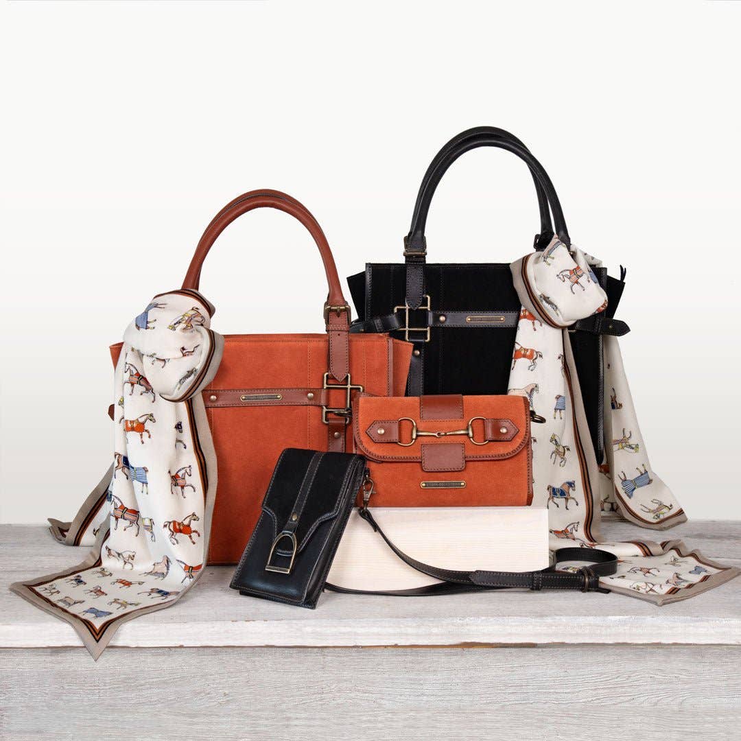 URBAN-EQUESTRIAN - Wholesale Tote Bag - Women's - Paddock -  Halter Tote Luxury Leather Handbag in Cognac on Cognac8