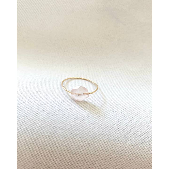 ERIJEWELRY - Wholesale Single stone/solitaire ring - Rose Quartz Daily Serenity Ring2