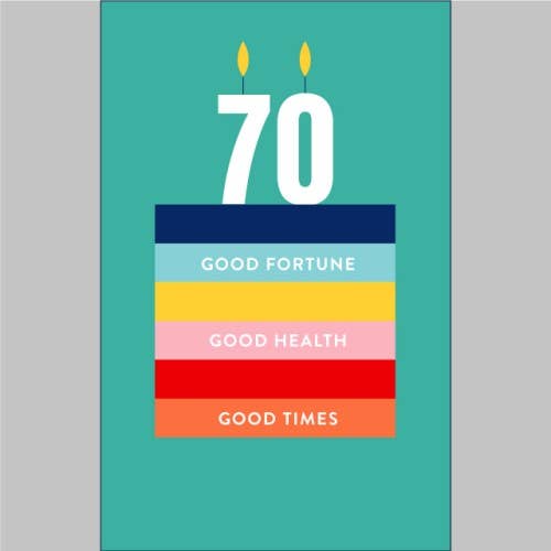 DICKENS INC. - Wholesale Birthday Card - Birthday 70th | AGTC | MD | 72411230