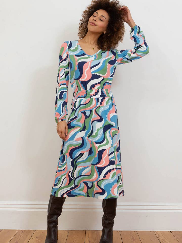 Oborne jersey dress ripple for wholesale by Kite Clothing