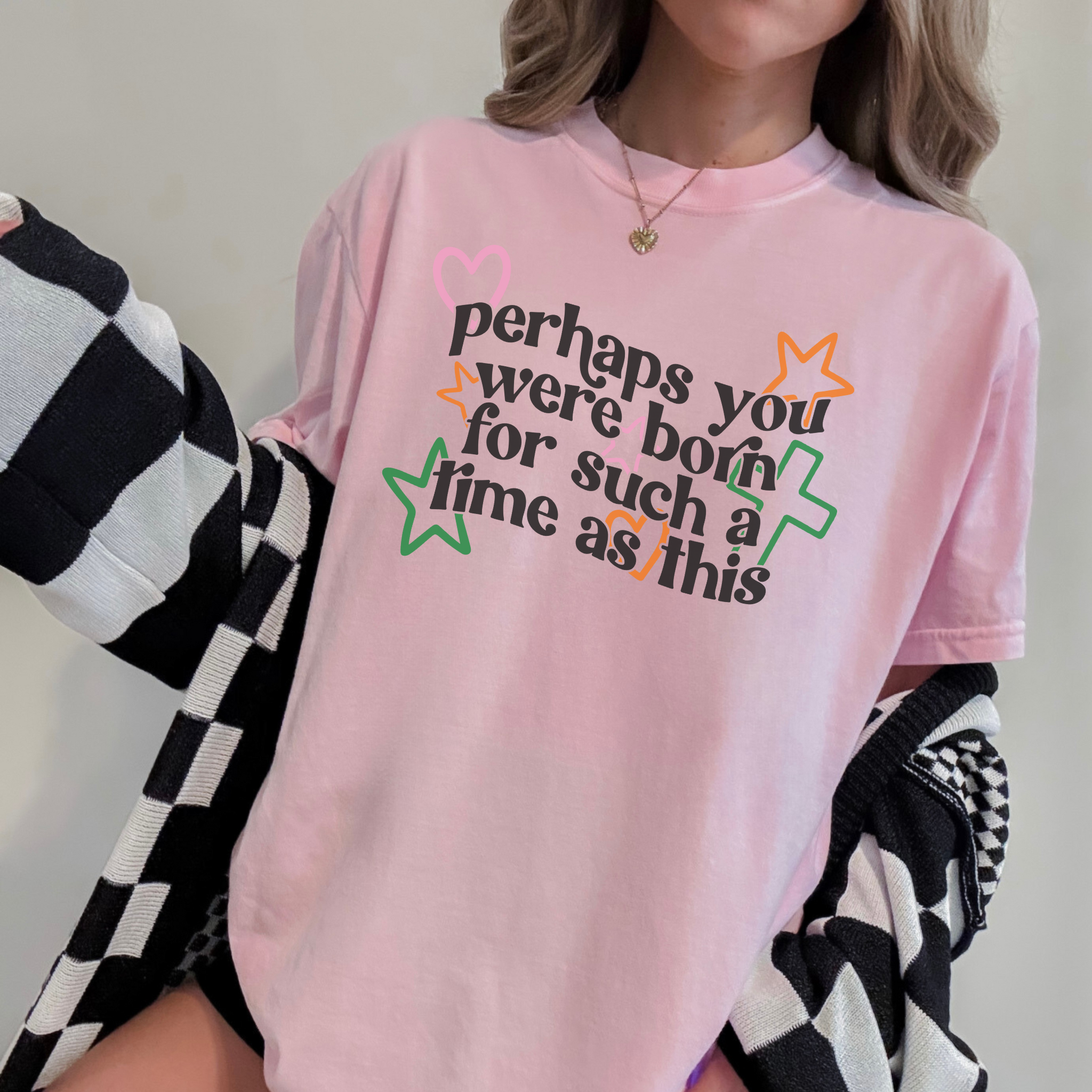 Hey Jude Graphic Tees - Vendita all'ingrosso Maglietta serigrafata - Donna - Forse Sei Nato per un Momento come Questo Maglietta2