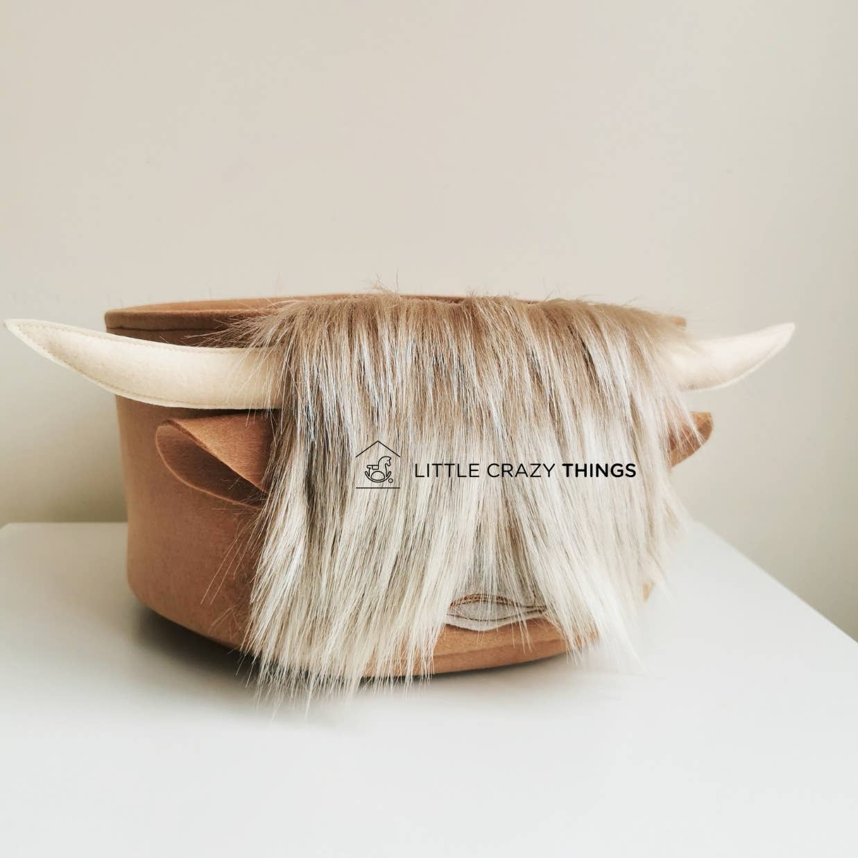 Little Crazy Things - Wholesale Basket - Kids & Baby - Scottish Highland Cow Handmade Felt Toys Storage4