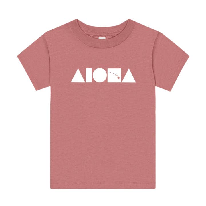 ISLAND SHAPES Heather Mauve Toddler Tee for wholesale by Soley Aloha