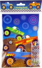 Tiny Mills - Wholesale Coloring Book - Kids & Baby - Monster Truck Coloring Books with Crayons Party Favors6