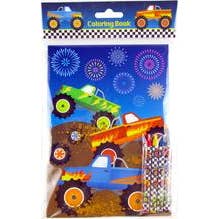 Tiny Mills - Wholesale Coloring Book - Kids & Baby - Monster Truck Coloring Books with Crayons Party Favors6