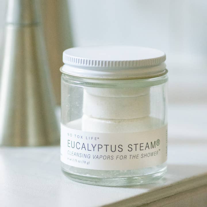 No Tox Life - Wholesale Aromatherapy Inhaler - EUCALYPTUS STEAM® Cleansing Vapors for the Shower® Mini Jar - No Tox Life