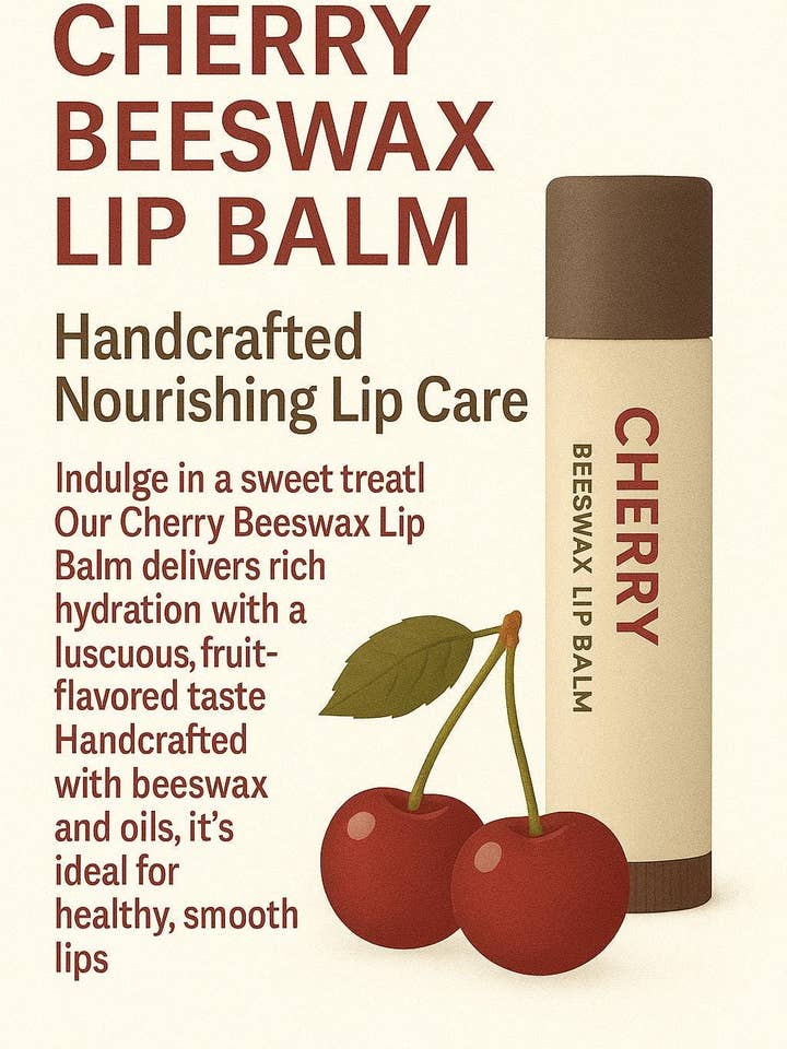 Körsbärsbivax Läppbalsam – Söt Handgjord Läppfuktare för wholesale av Ginger & Pine Apothecary