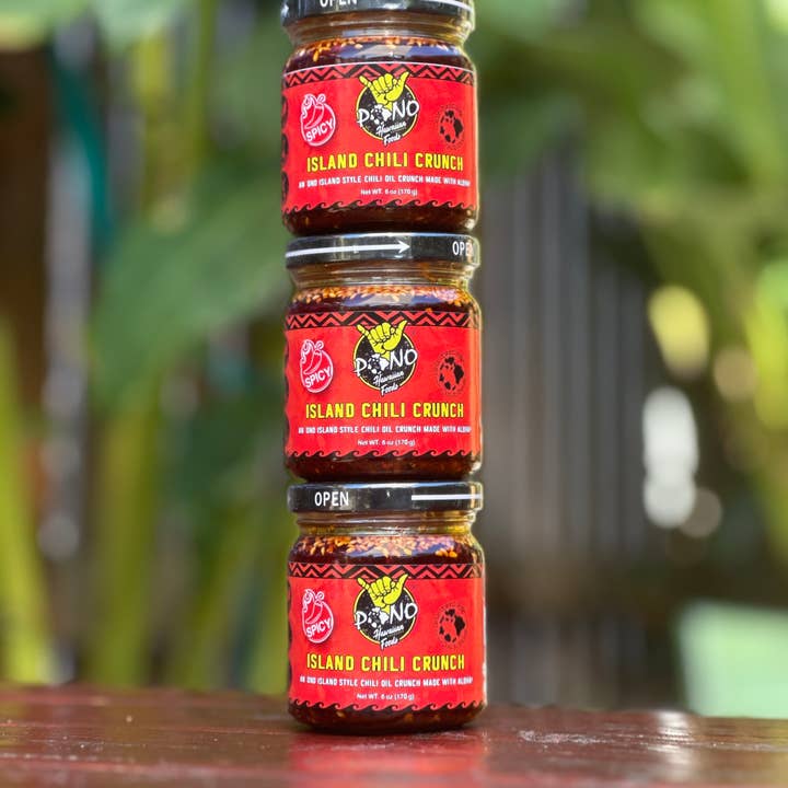 Pono Hawaiian Foods Co – Großhandel Chilisoße – Premium Island Chili Crunch - (SCHARF) 6oz - 6er Pack1