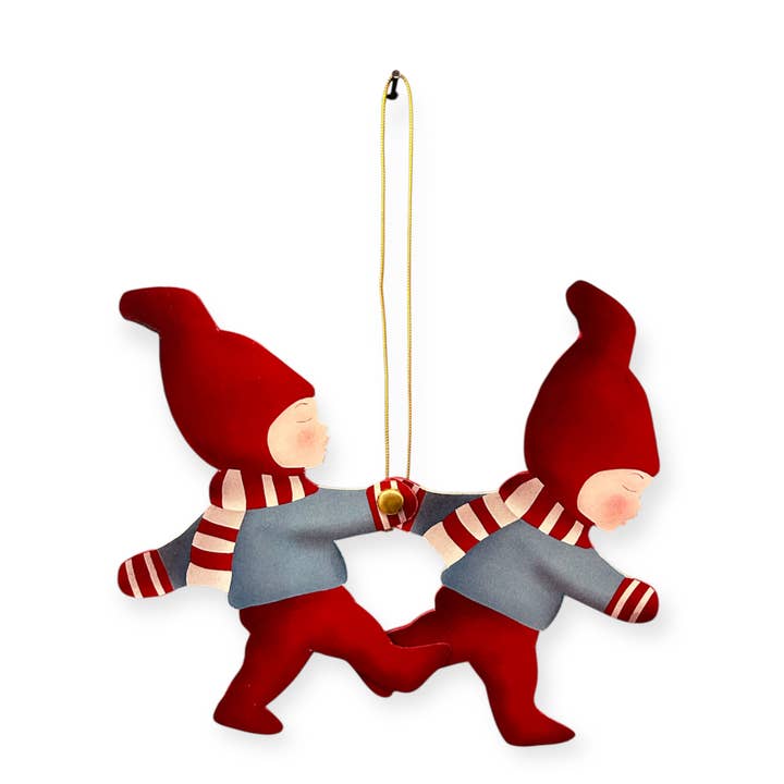 Poupée Articulée – Couple d'Elfes qui se Poursuivent pour la vente par La Souris Bleue