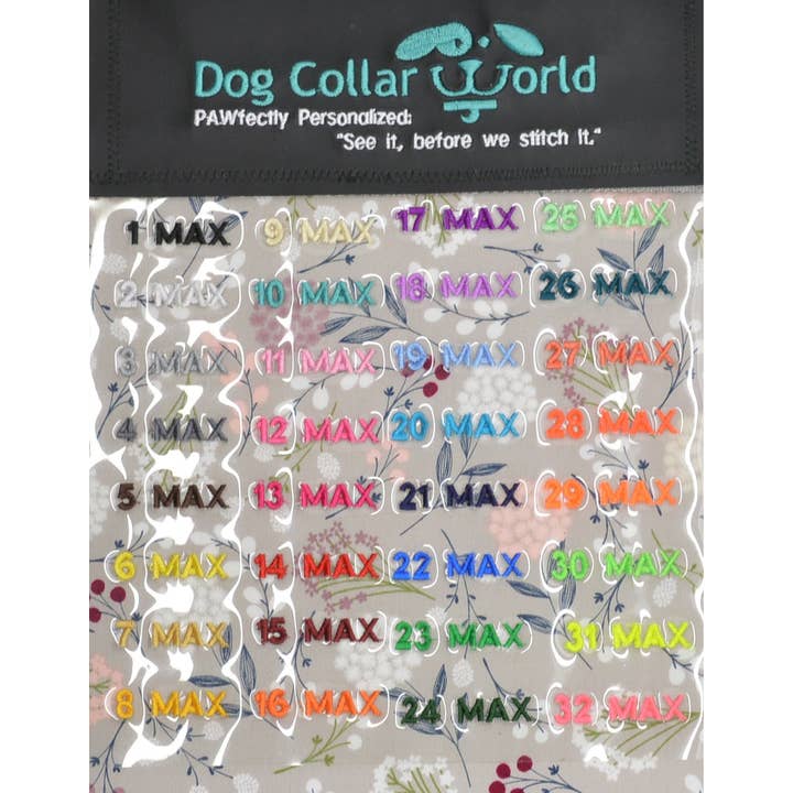 Dog Collar World - Wholesale Pet Collar - Dog - Gray Floral Collar