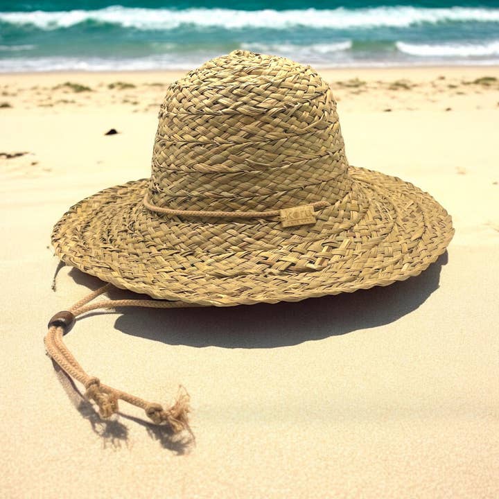 Koru Nui Grass Wide Brim Beach Hat for wholesale by Koru Eco Brand