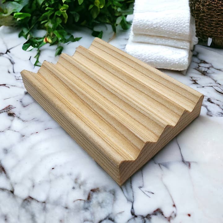 Poplar Wood Soap Dish for wholesale by ZOZO Soap Co.