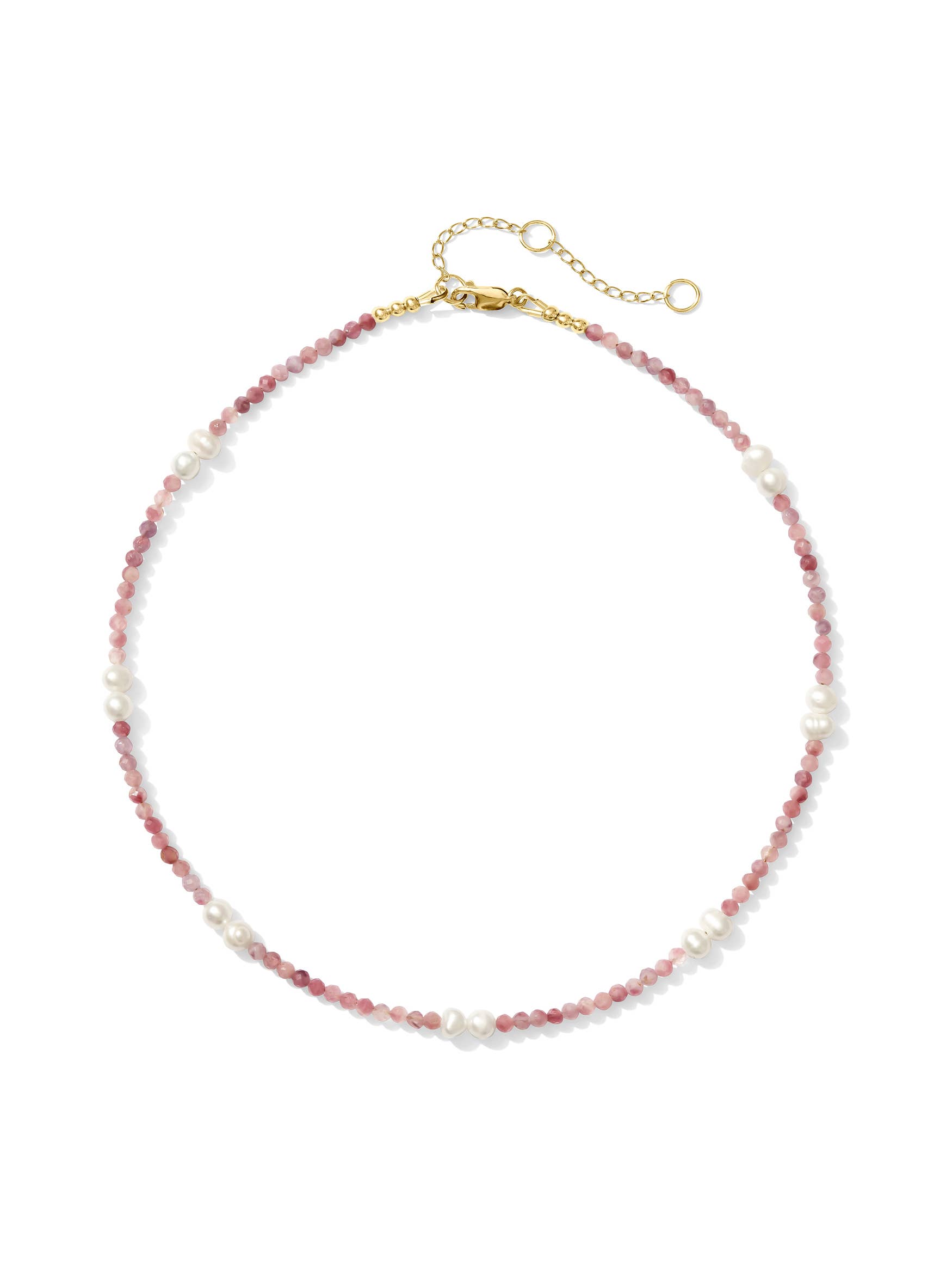 Kaylie Dawn Jewelry - Wholesale Beaded/Pearl Necklace - Maui Handmade Pearl & Gemstone Necklace - Pink Tourmaline