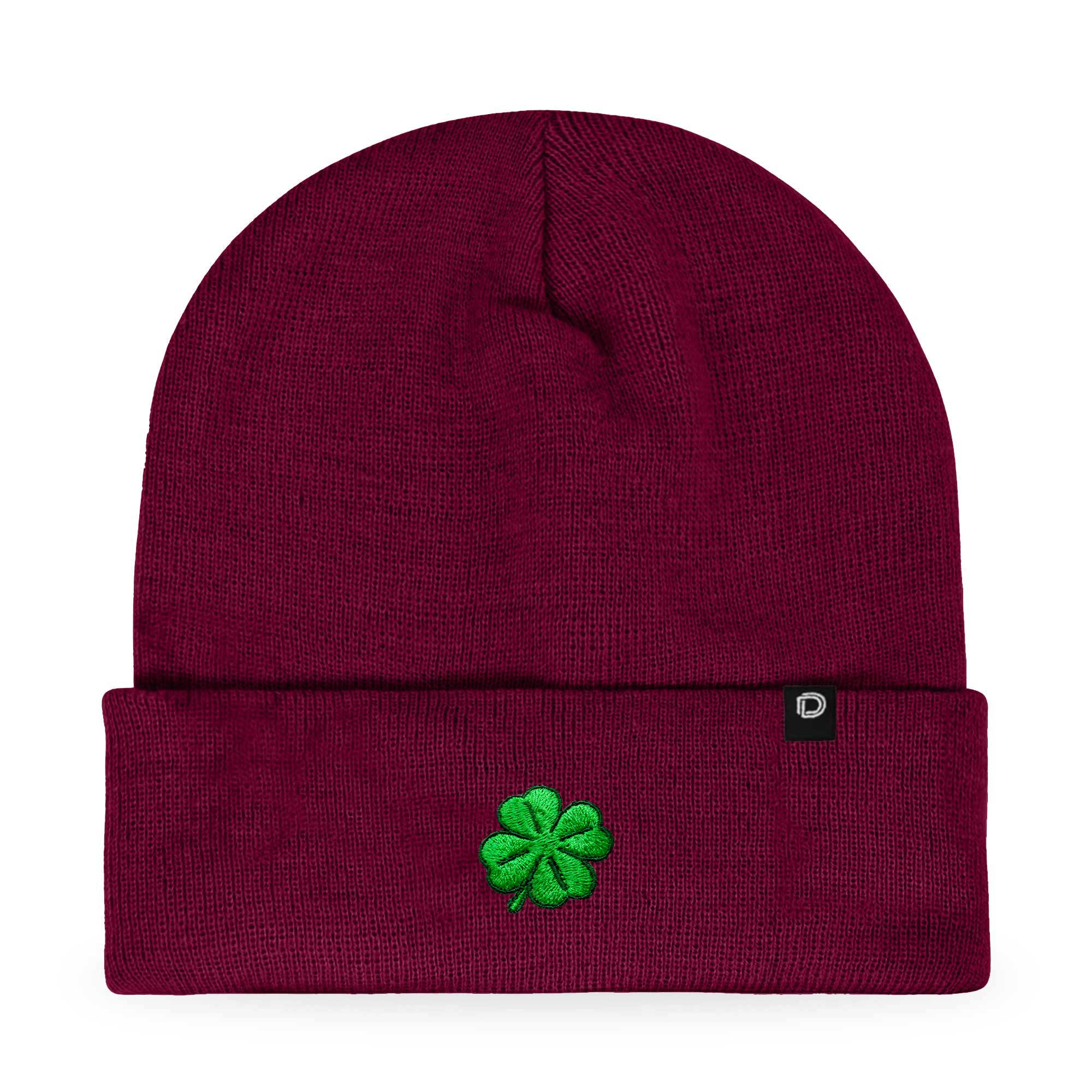 Dalix - Wholesale Beanie - Women's - Dalix Embroidered Clover Beanie Cap Cuffed Knit Hat Women29
