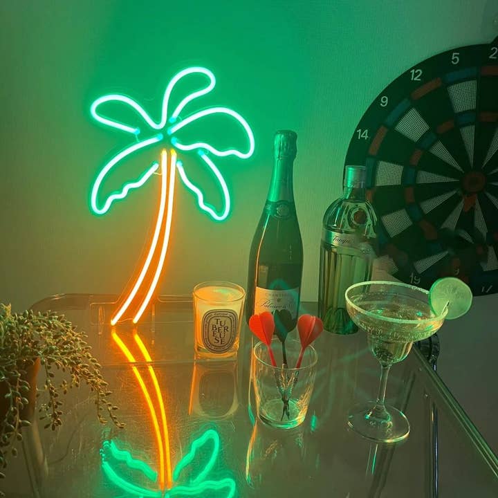 Enseigne au néon palmier pour la vente par Aoos Custom