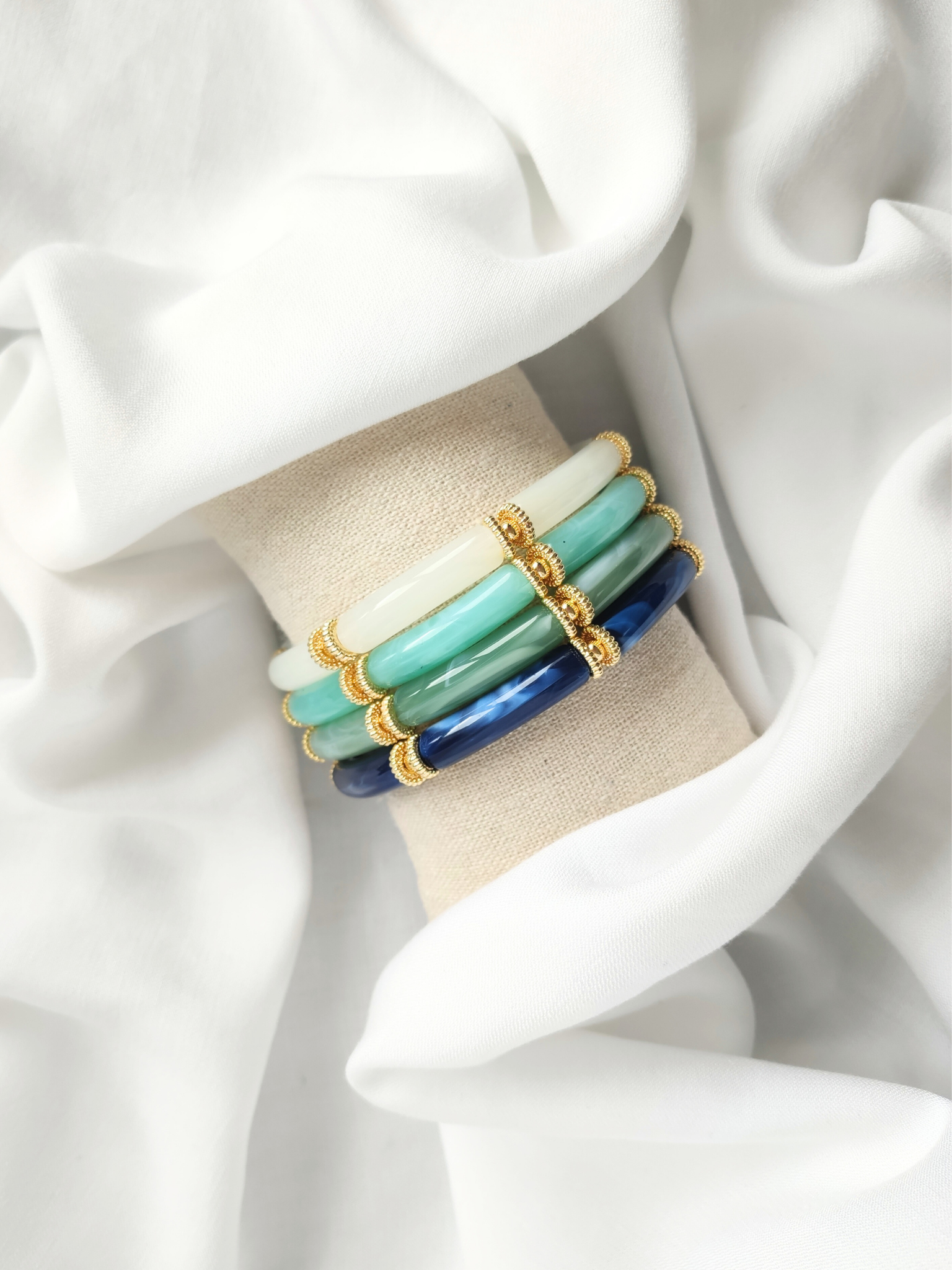 L'Atelier d'Artémis - Venta al por mayor Pulsera de cuentas - Pulsera elástica SALMA33