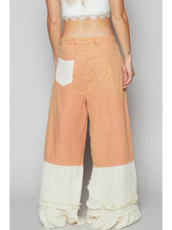 Pol Clothing - Wholesale Pants - Women's - Vintage washed double gauze wide pants11
