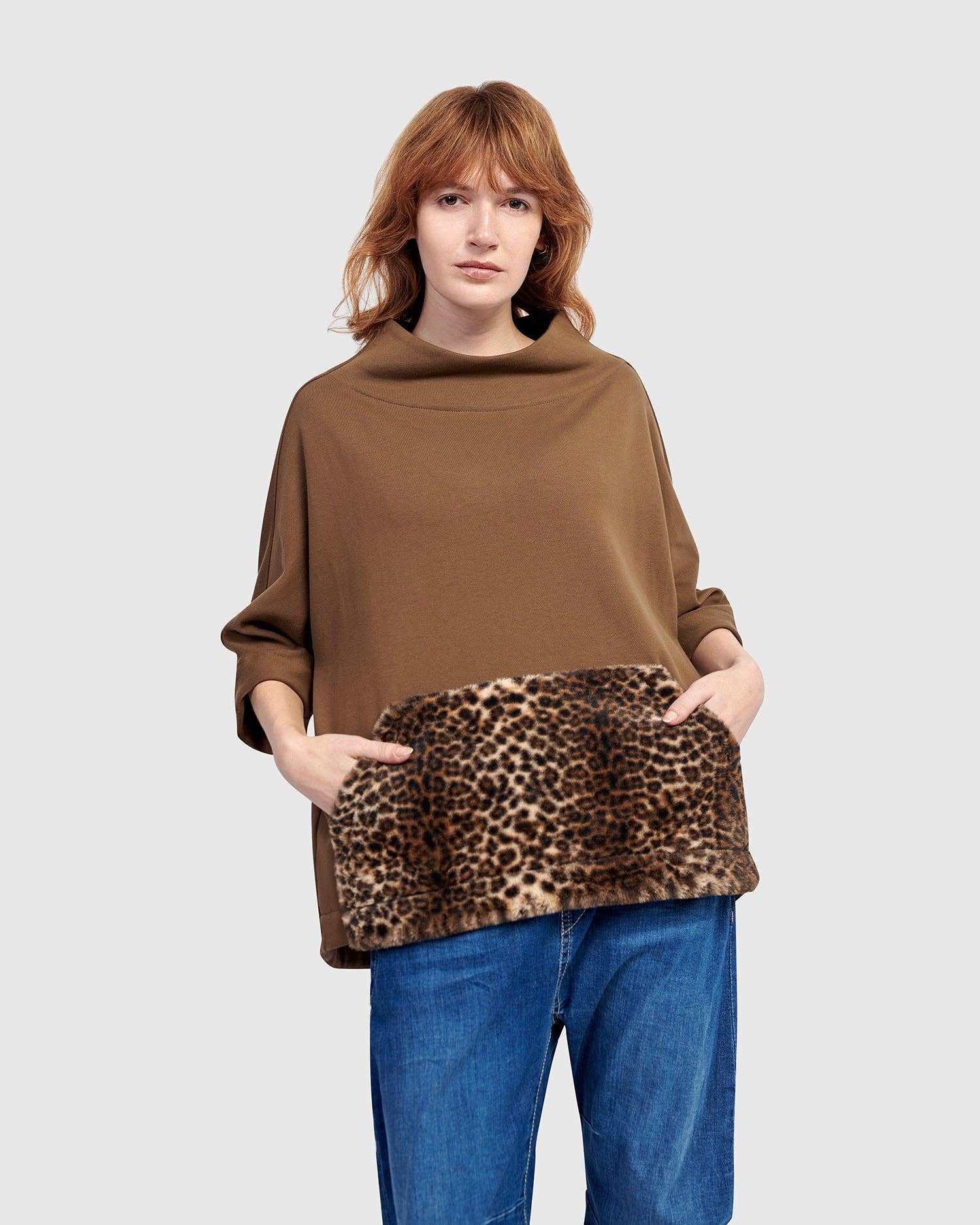 Urban Muff Pullover Top, Camel for wholesale on Faire2
