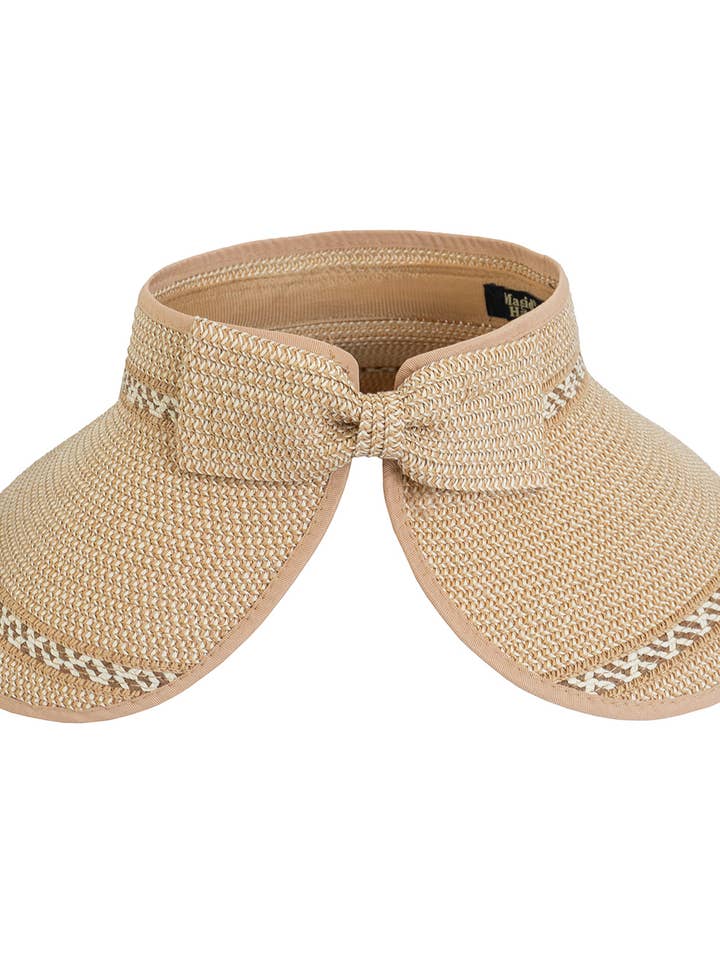 Visière enroulable à rayures bicolores Magid Straw pour la vente par Magid