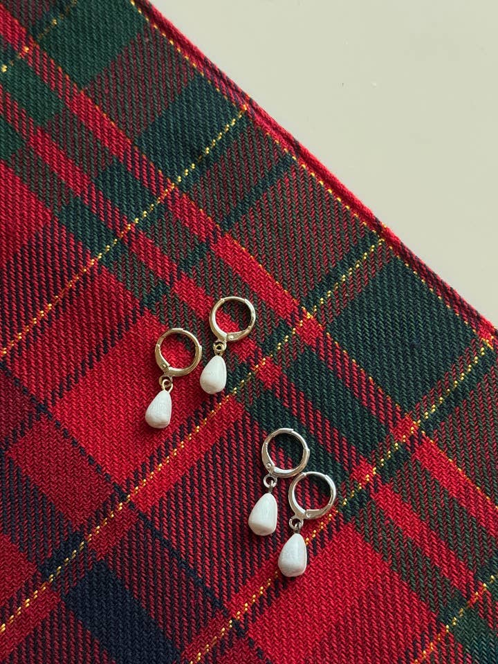 Silver and Gold Shell Hoops for wholesale by Ostella