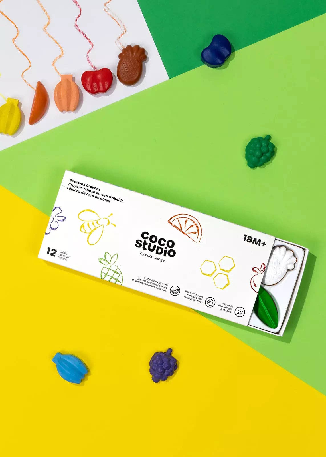 Coco Village - Wholesale Crayons - Kids & Baby - Beeswax Crayons Set - 12 colors3