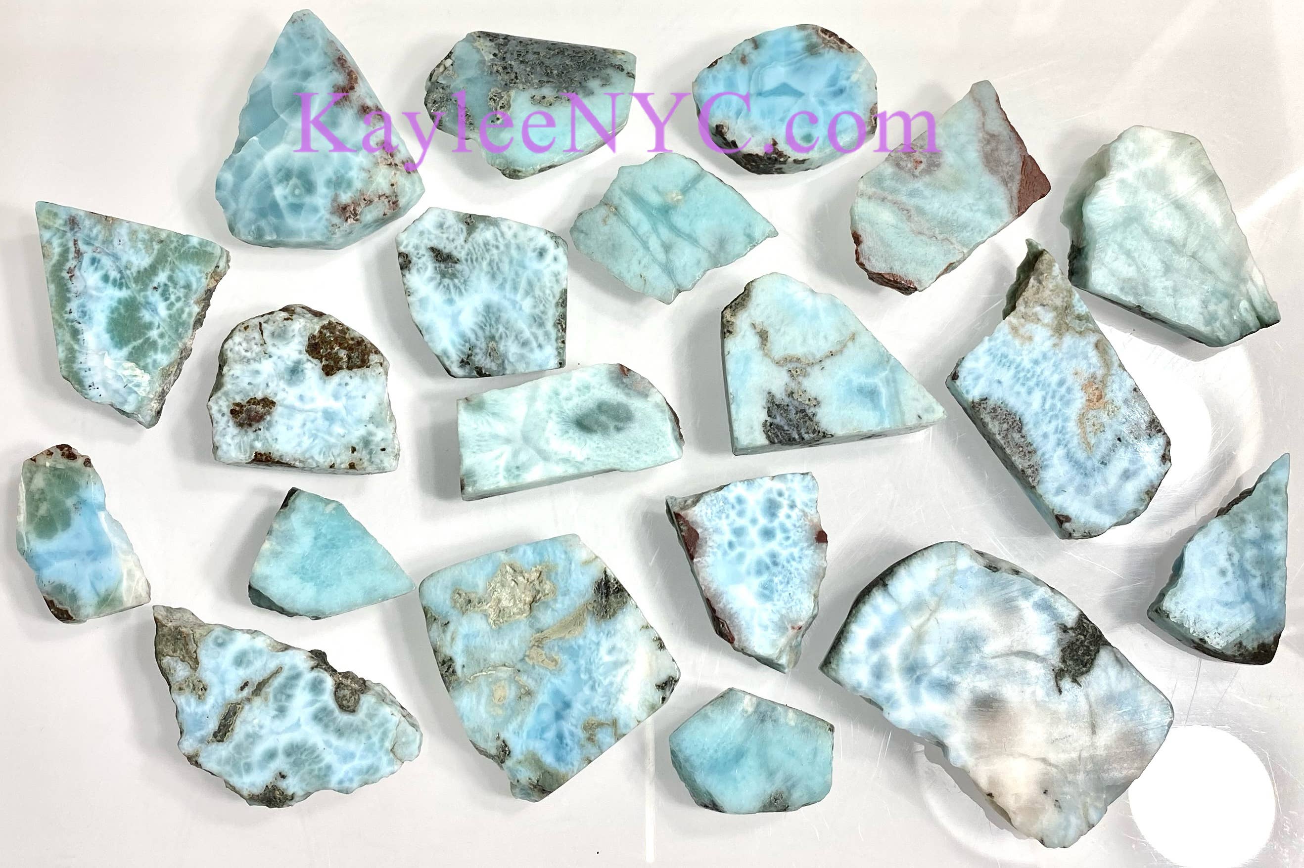 KayleeNYC – wholesale Spiritual stone/crystal – Wholesale Lot 1 lb Natural Larimar Slabs Crystal Healing2