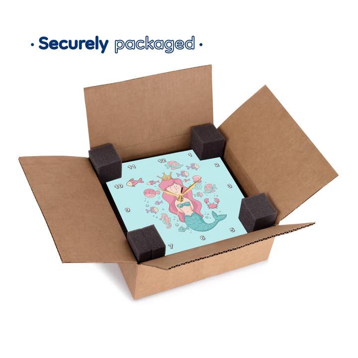 3dRose - Wholesale Wall Clock - 3dRose, Ocean Underwater Mermaid and Swimming Fish Illustration for Kids, Wall Clock5