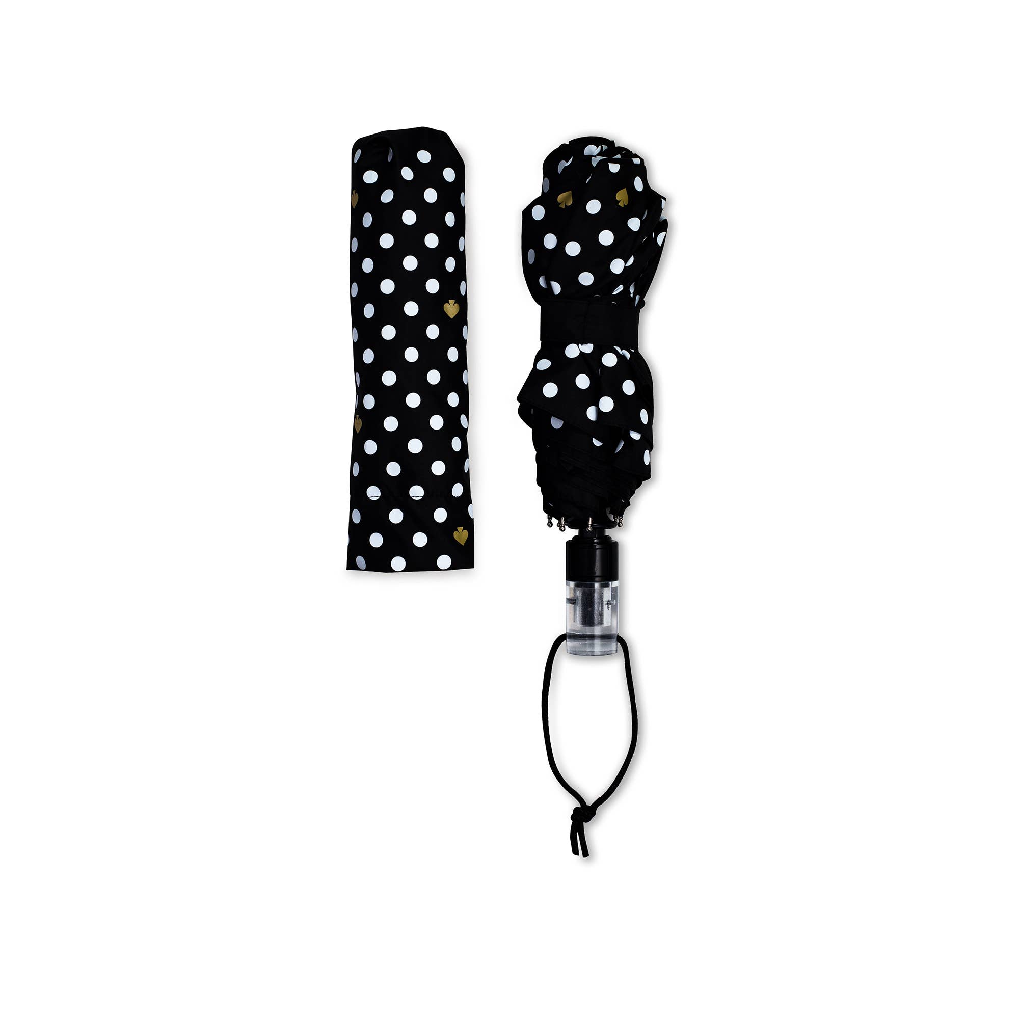 Kate Spade New York by Lifeguard Press - Wholesale Umbrella - Women's - Umbrella (Travel), Polka Dots (Black/White)1