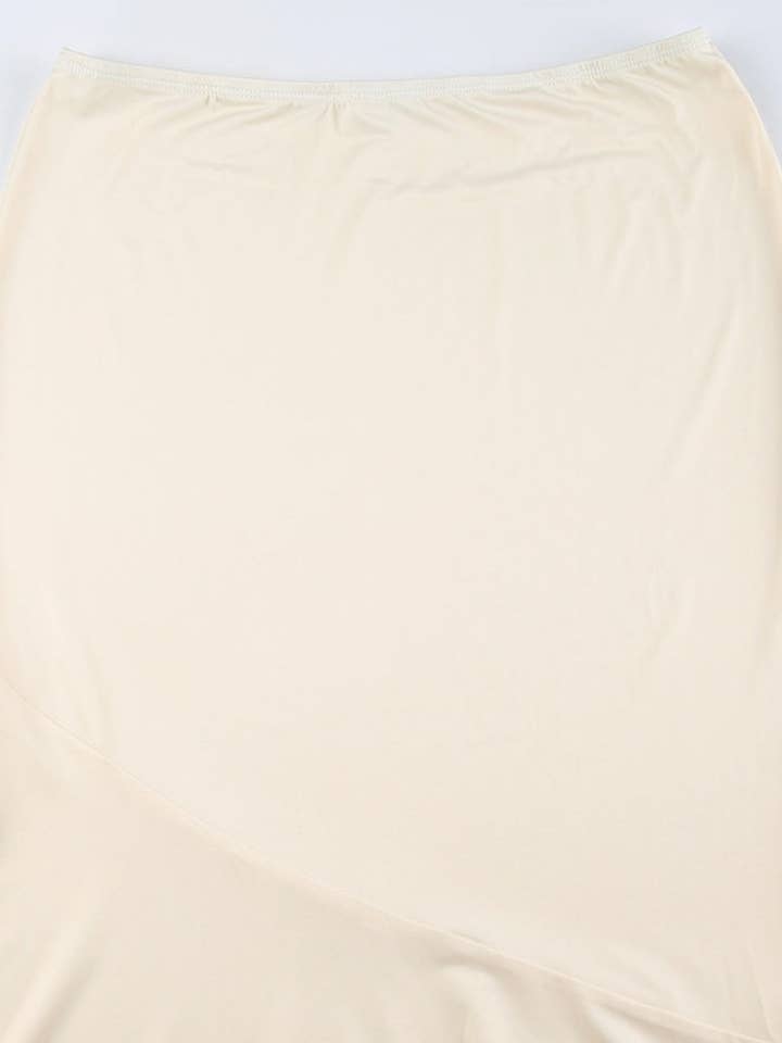 BEIGE Sheer Lace Flare Maxi Skirt for wholesale on Faire8