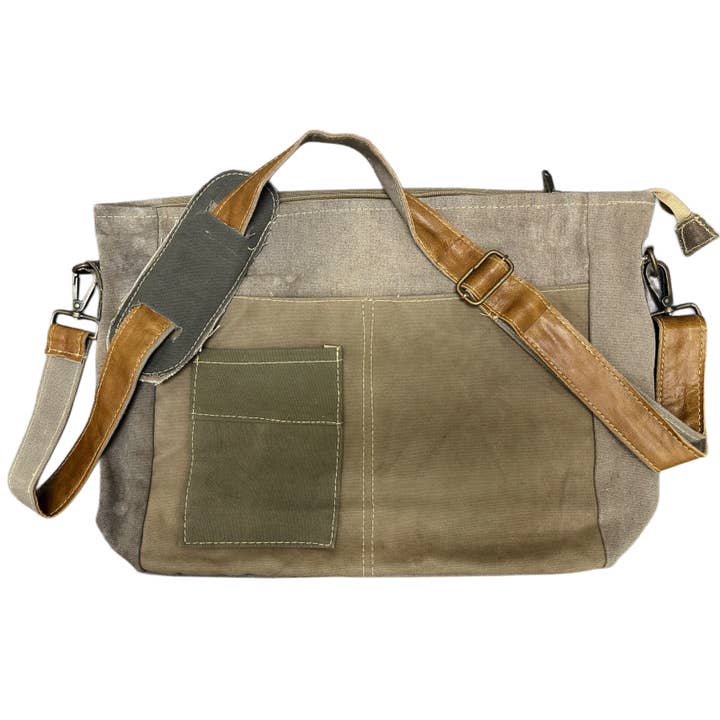 Vintage Addiction - Wholesale Crossbody bag – Unisex - Unisex Recycled Military Tent Crossbody4