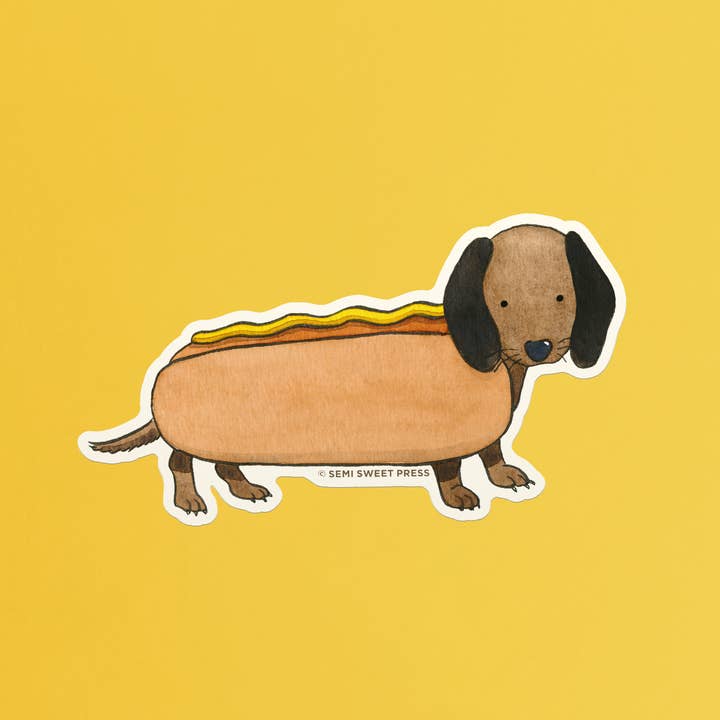 Semi Sweet Press - Wholesale Sticker - Hot Dog Weenie vinyl sticker1