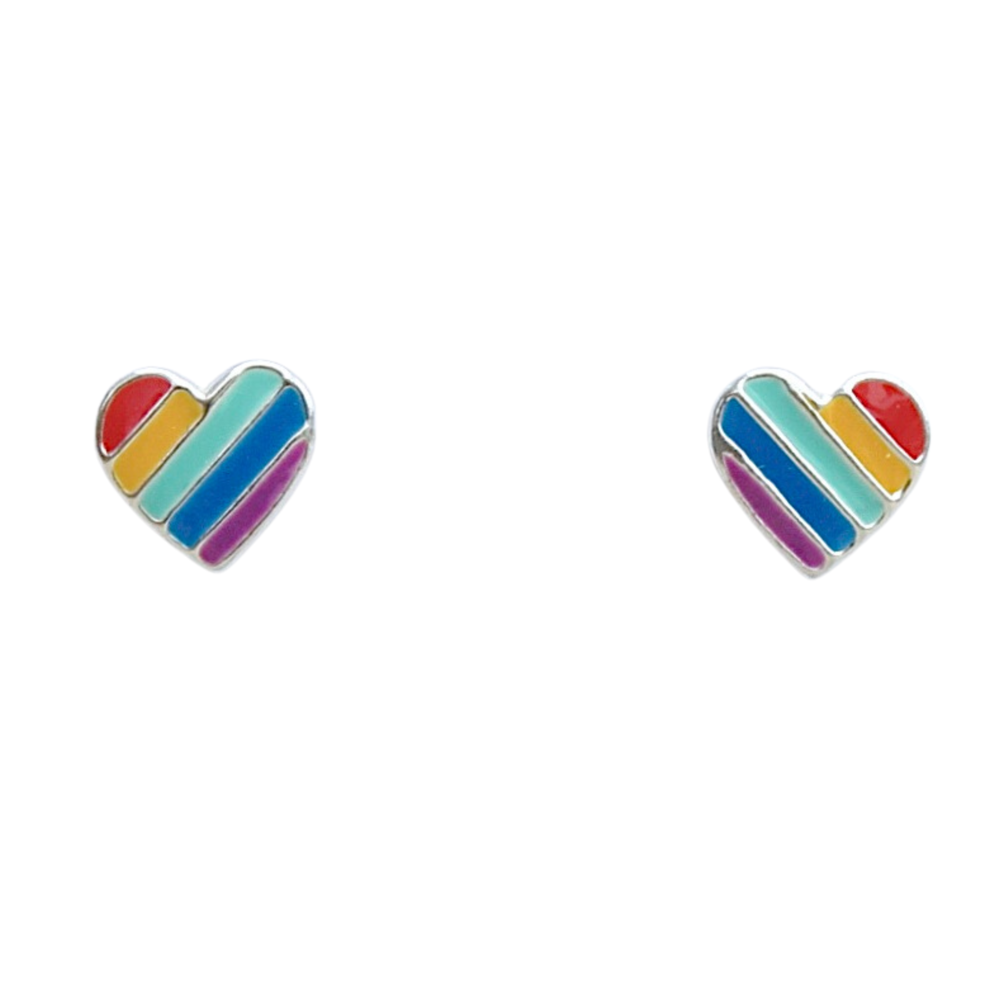 イヤリング TATIANA Silver 925 Rainbow Clear Heart Earrings EC1726 $_57.JPG?set_id=880000500F