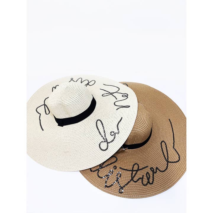 Chapeau de soleil avec lettres "Ne pas déranger" pour la vente par Funteze