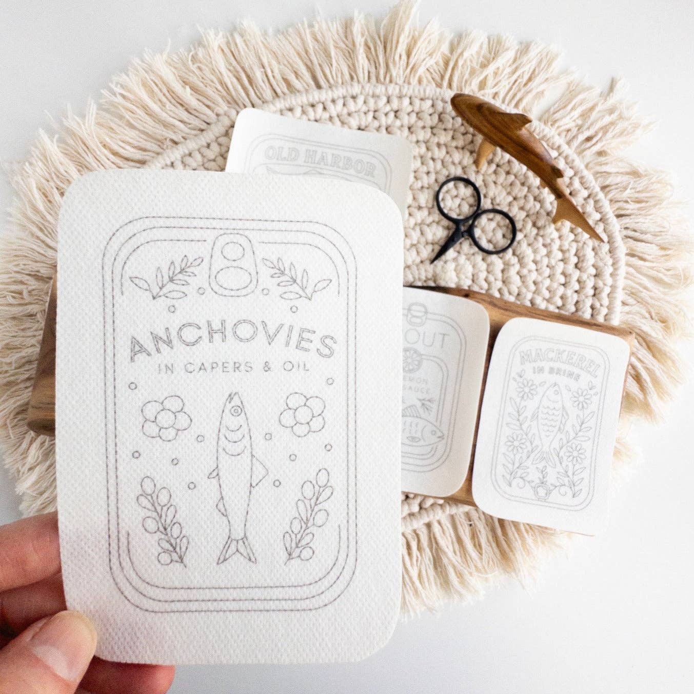 Olmsted Needlework Co. - Wholesale Embroidery/Cross Stitch Supplies - Tinned Fish Embroidery Stick and Stitch Patterns5